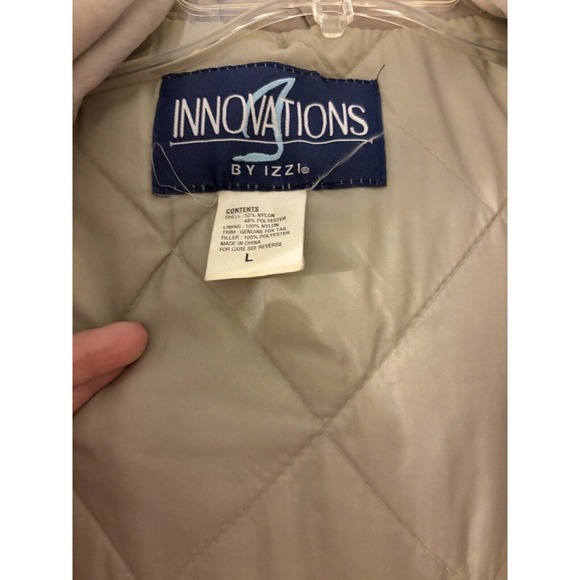 Vintage Innovations By Izzi Long Tan Jacket With Genuine Fox Tail Fur Hood Sz L - Picture 5 of 9